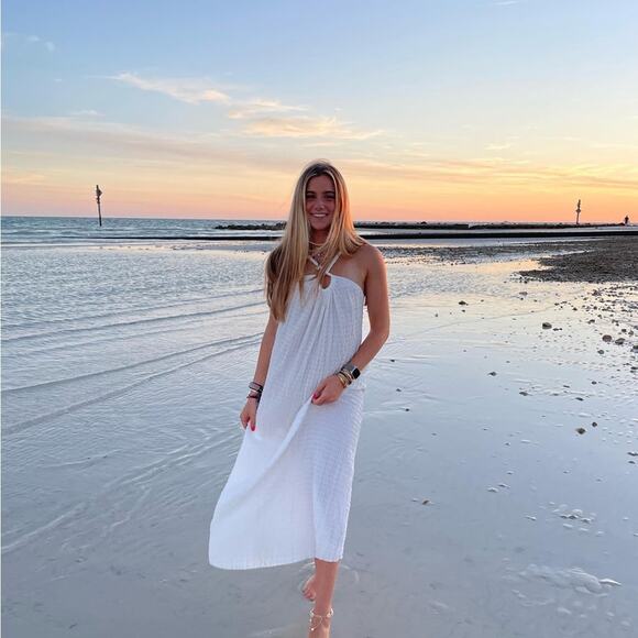 Zara White Beach Maxi Dress - Size Small - NWOT - Picture 2 of 4